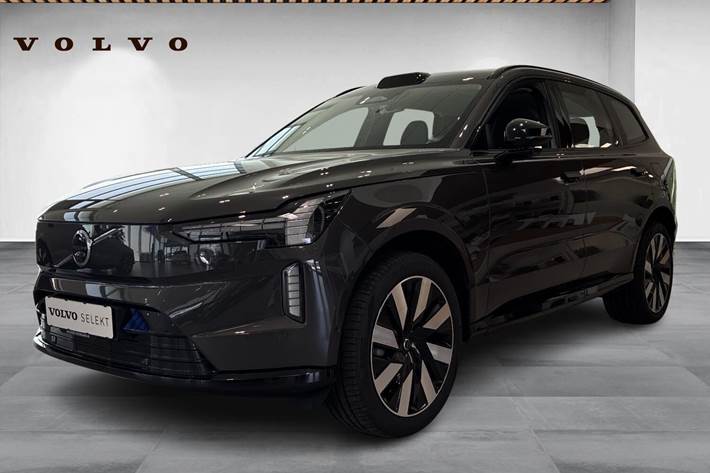 Grå Volvo EX90 fra 2025 set udefra