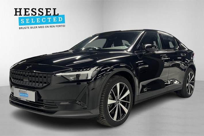 Sort Polestar 2 fra 2023 set udefra
