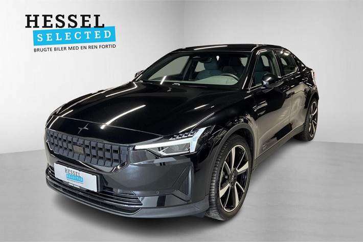 Sort Polestar 2 fra 2023 set udefra