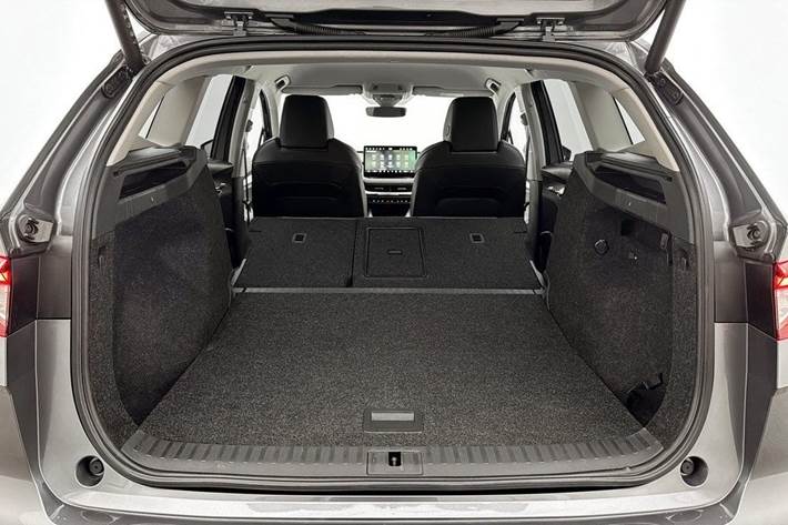 Grå Skoda Enyaq fra 2025
