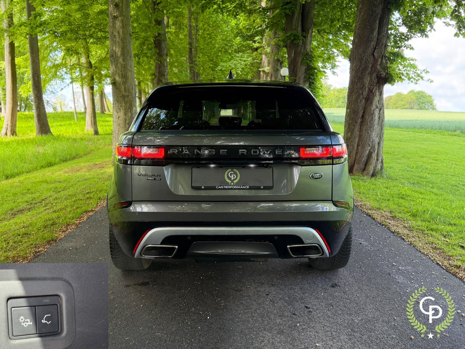 Grå Land Rover Range Rover Velar fra 2018