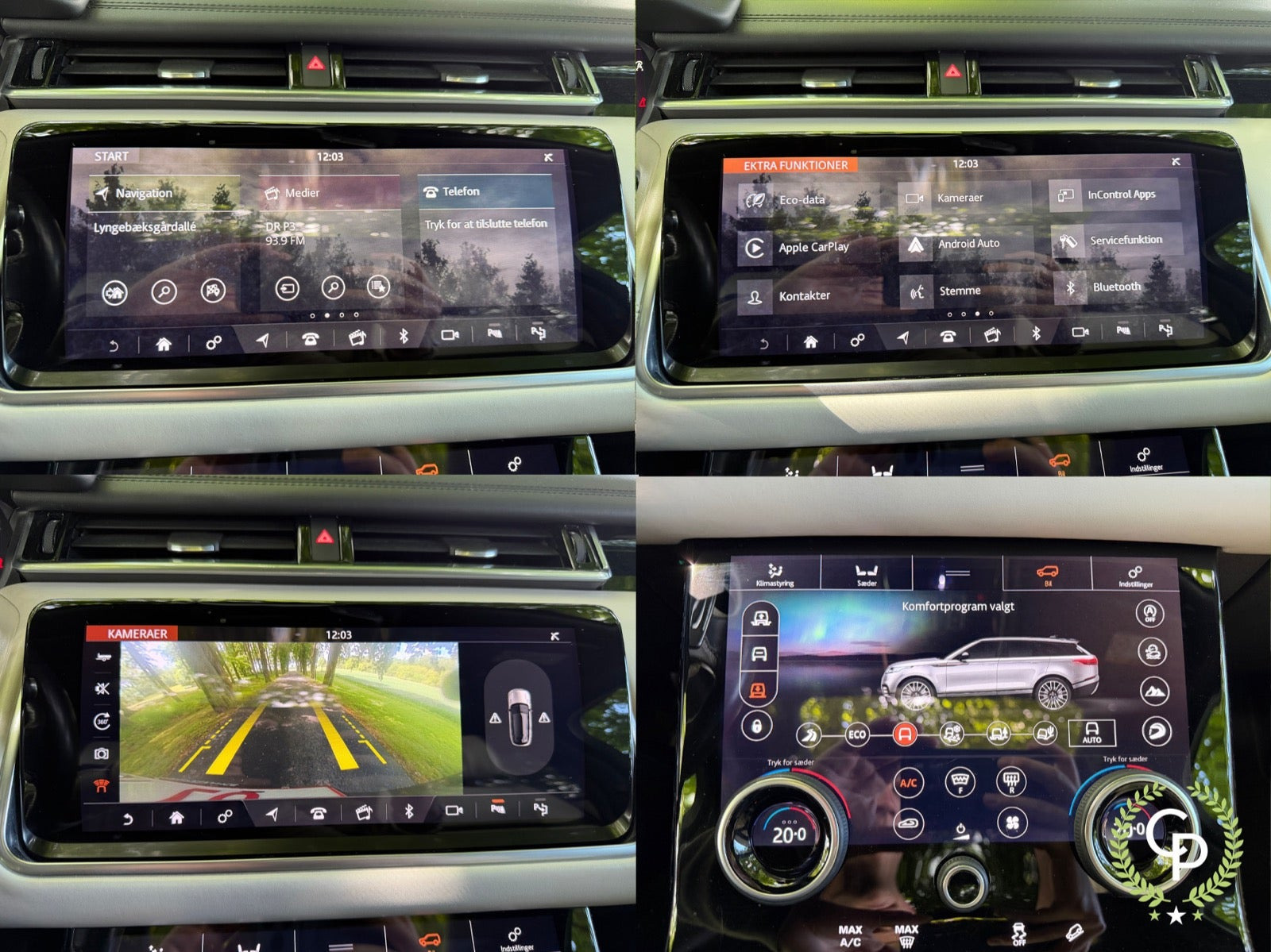 Grå Land Rover Range Rover Velar fra 2018