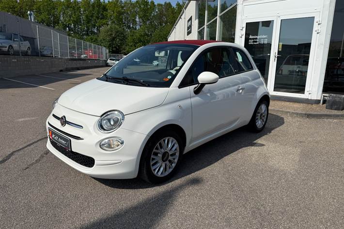 Hvid Fiat 500C fra 2017