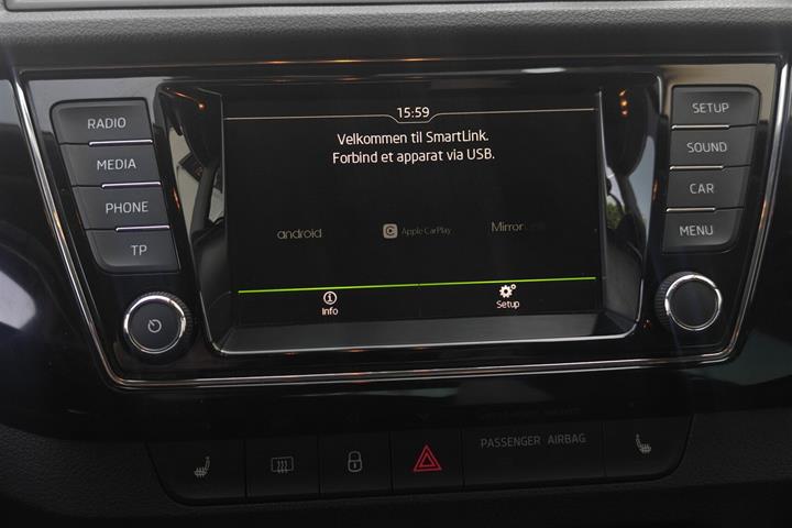 Sort Skoda Fabia fra 2017