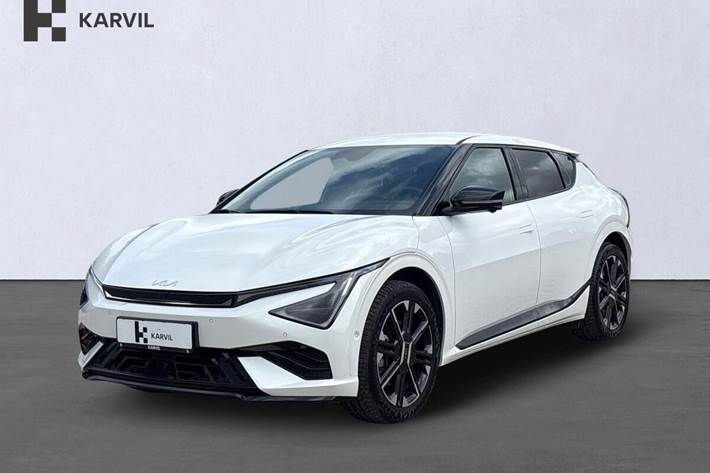 Hvid Kia EV6 fra 2025 set udefra