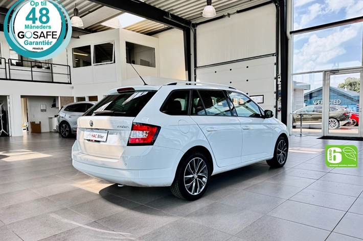 Hvid Skoda Fabia fra 2015