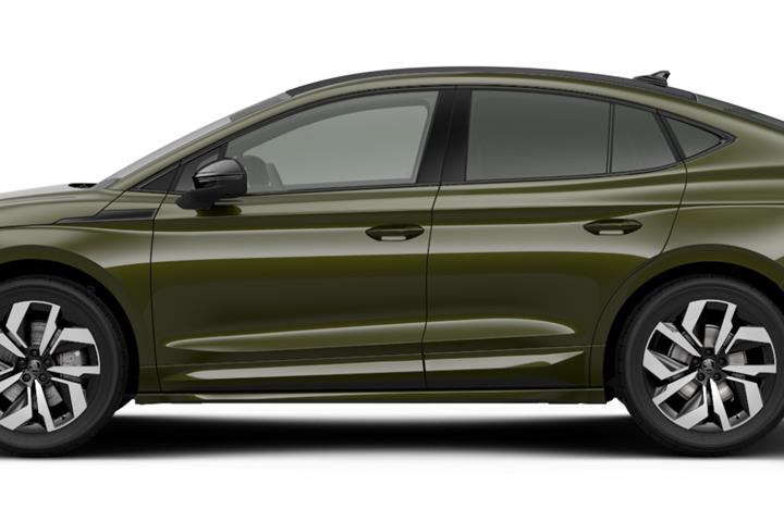 Grøn Skoda Enyaq fra 2026