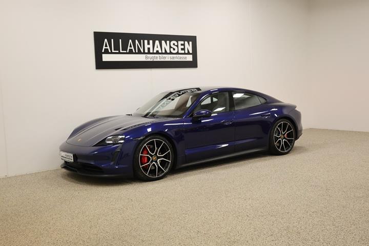 Blå Porsche Taycan 4S fra 2022