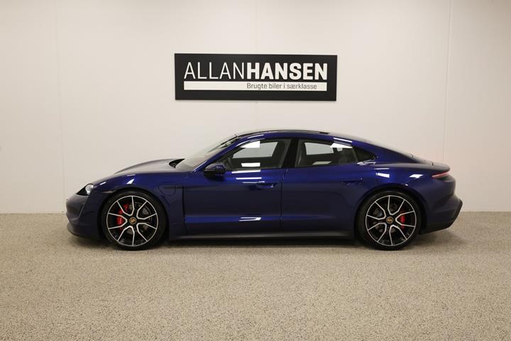 Blå Porsche Taycan 4S fra 2022