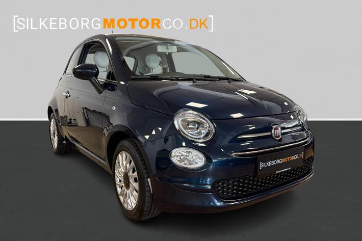 Blå Fiat 500 fra 2018
