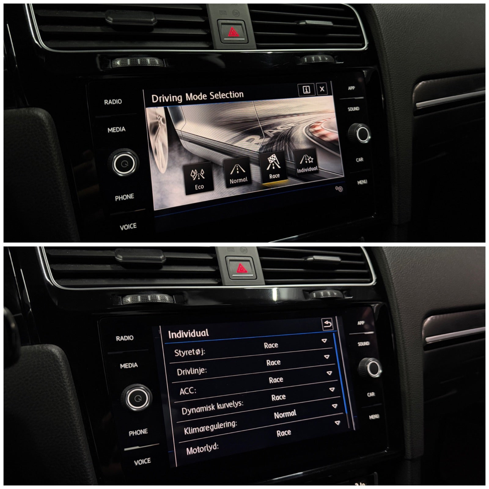Sort VW Golf VII fra 2018