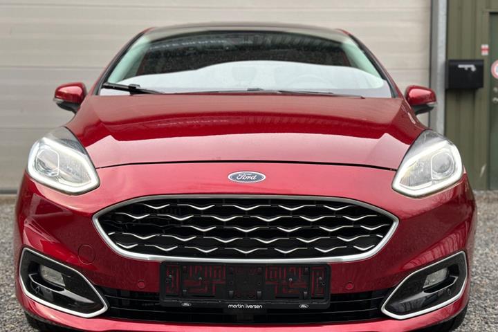 Rød Ford Fiesta fra 2018