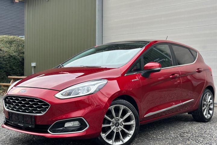 Rød Ford Fiesta fra 2018