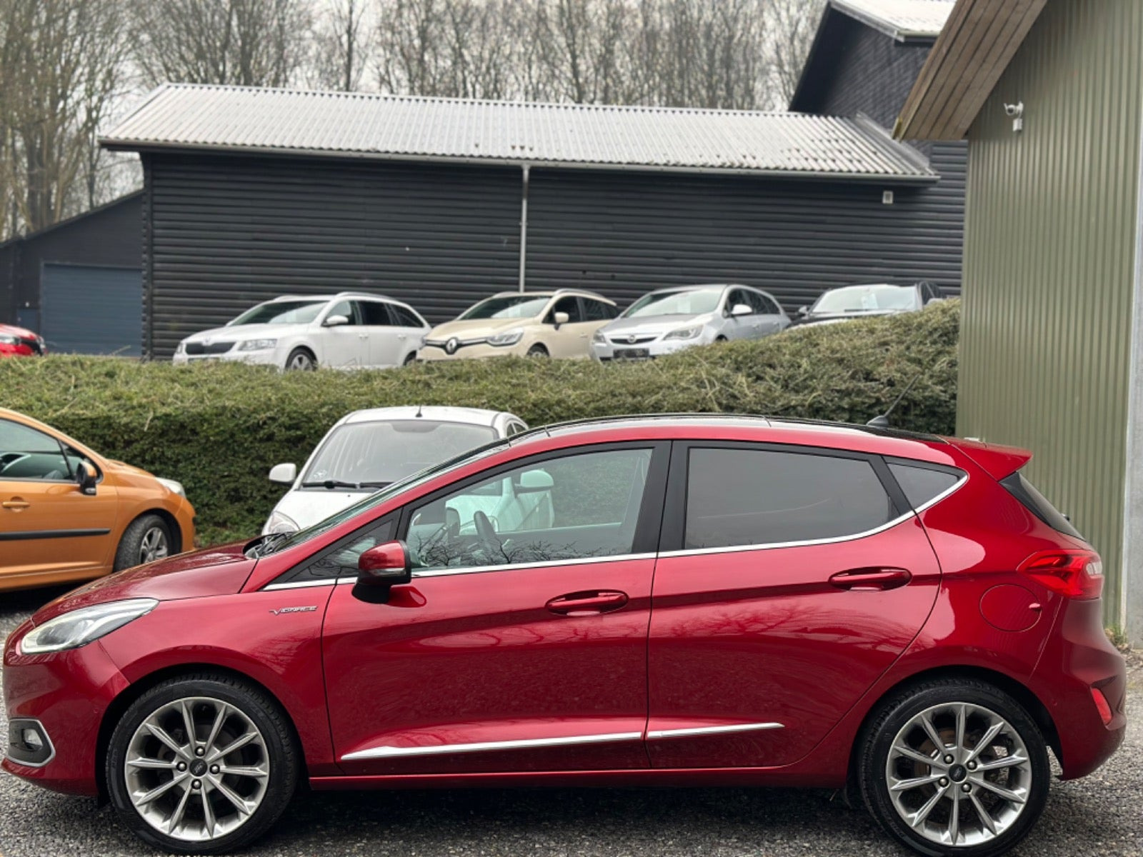 Rød Ford Fiesta fra 2018