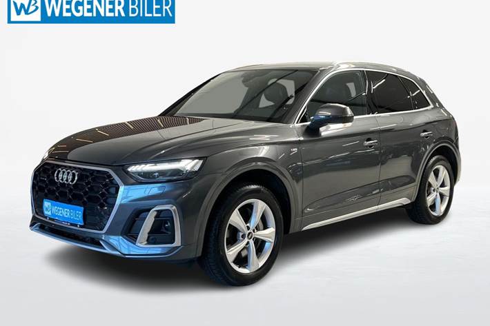 Grå Audi Q5 fra 2023 set udefra