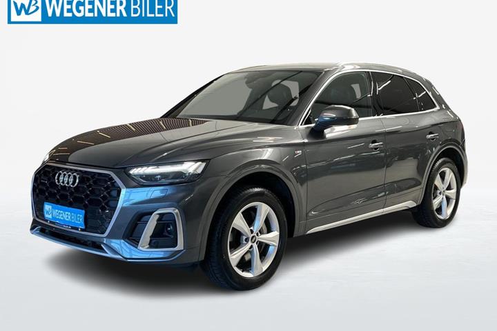 Grå Audi Q5 fra 2023 set udefra