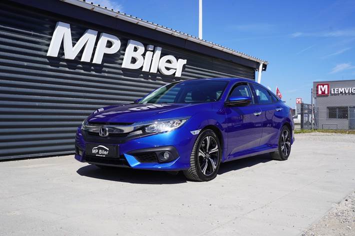 Blå Honda Civic fra 2019 set udefra