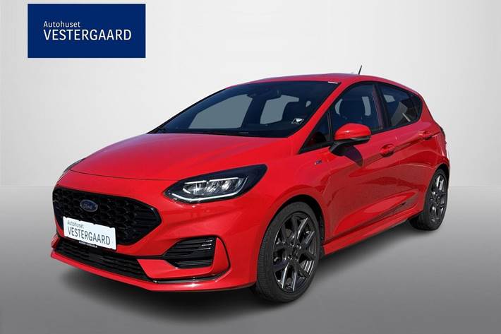 Rød Ford Fiesta fra 2022