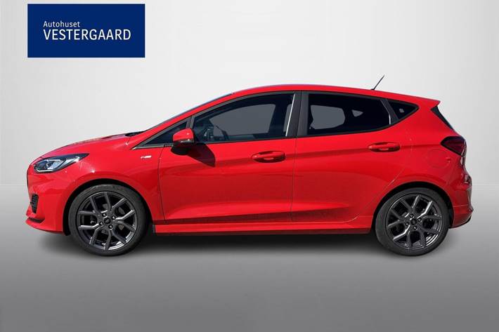 Rød Ford Fiesta fra 2022