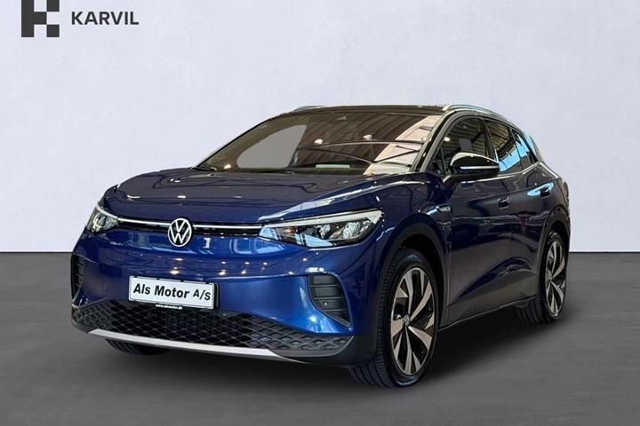 Blå VW ID.4 fra 2021 set udefra