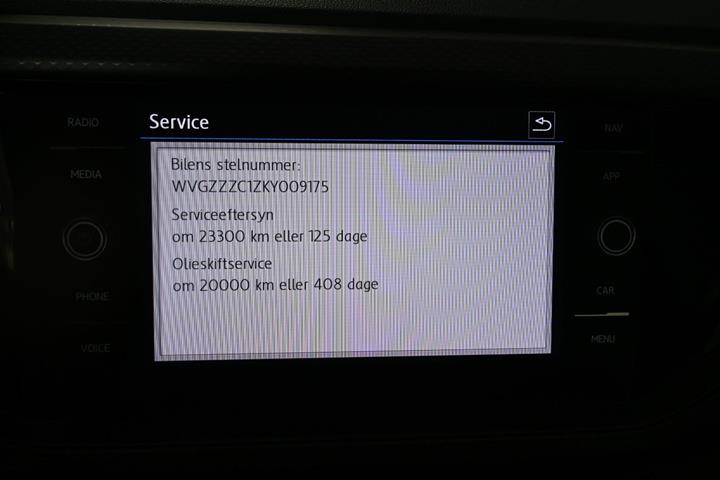 Hvid VW T-Cross fra 2019