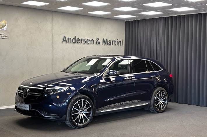 Blå Mercedes EQC 400 fra 2020