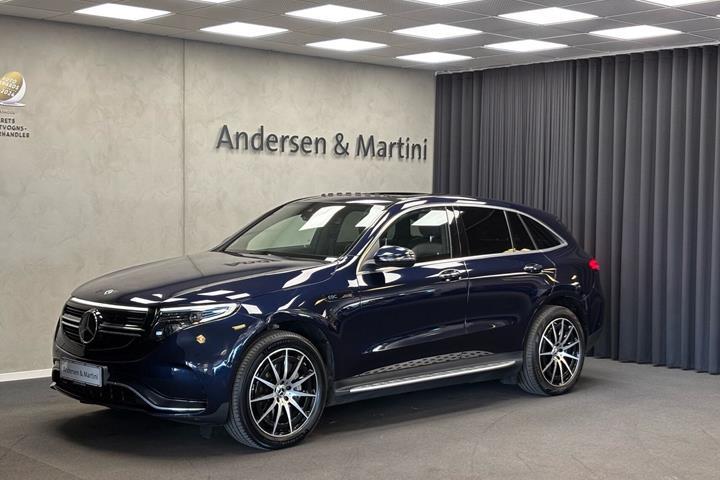 Blå Mercedes EQC 400 fra 2020