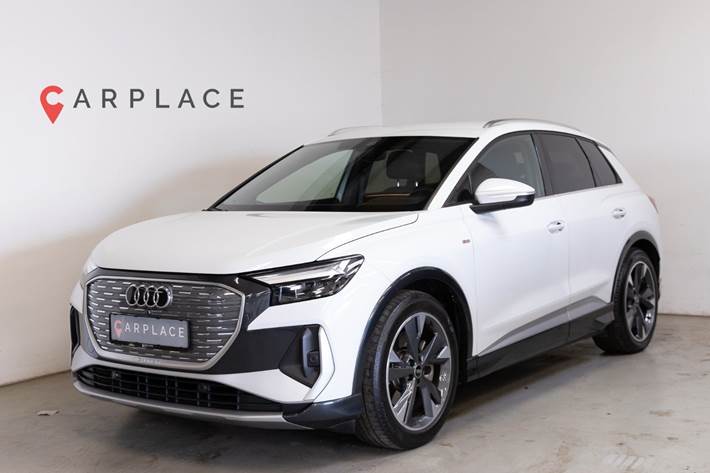 Hvid Audi Q4 e-tron fra 2023