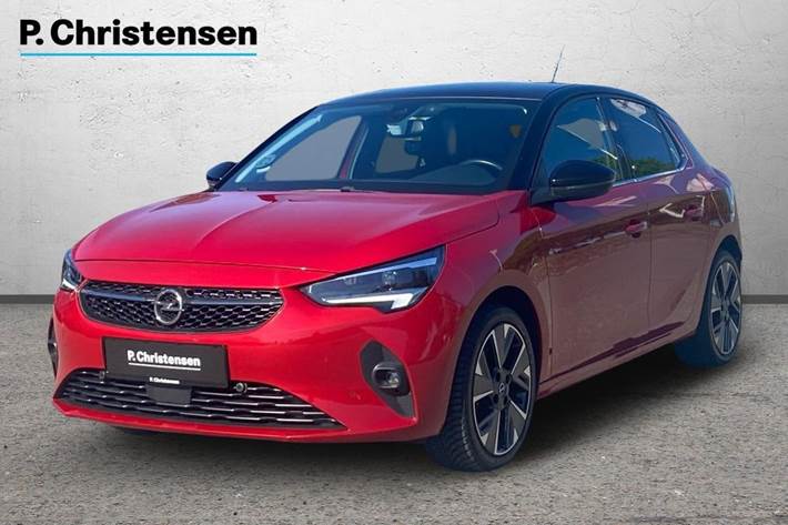 Rød Opel Corsa-e fra 2020