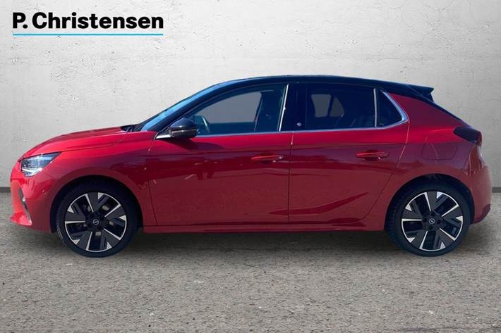 Rød Opel Corsa-e fra 2020