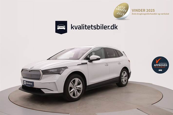 Hvid Skoda Enyaq fra 2022