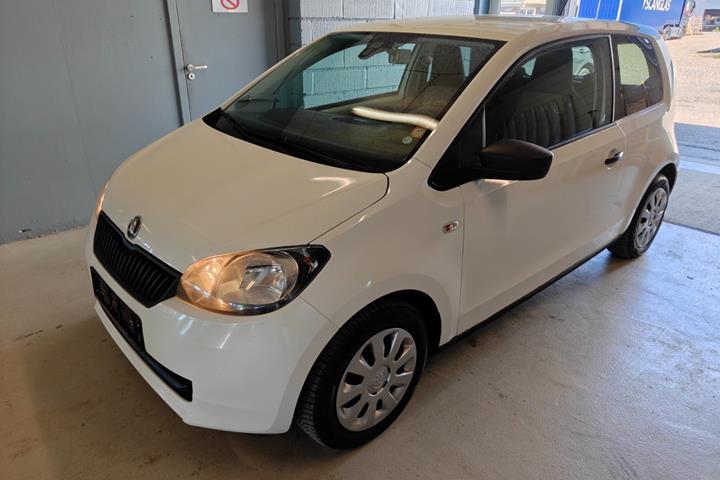 Gul Skoda Citigo fra 2012