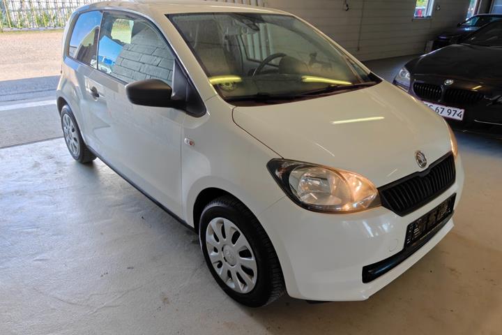 Gul Skoda Citigo fra 2012