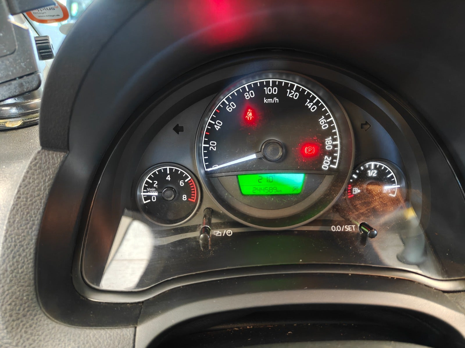 Gul Skoda Citigo fra 2012
