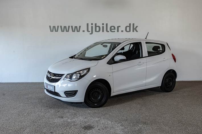 Hvid Opel Karl fra 2016 set udefra