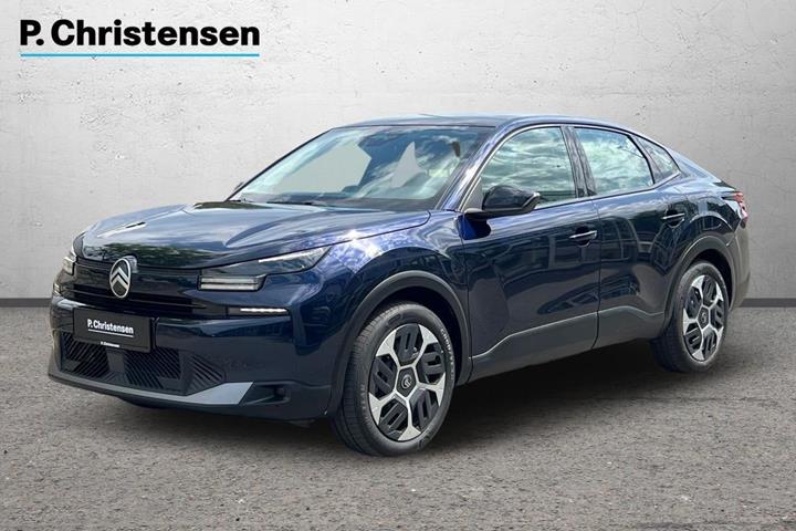 Blå Citroën ë-C4 X fra 2025 set udefra