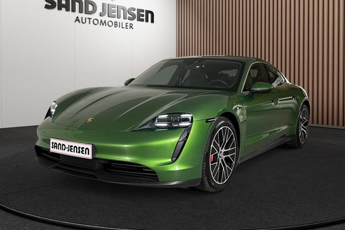 Grøn Porsche Taycan 4S fra 2022