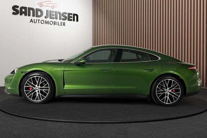 Grøn Porsche Taycan 4S fra 2022