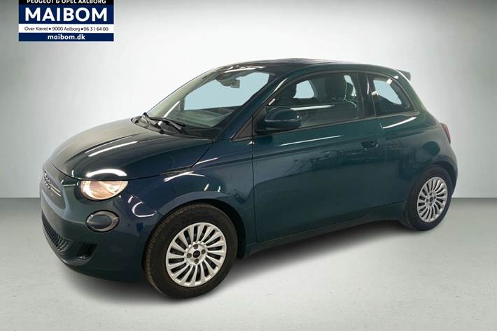Grøn Fiat 500e fra 2024