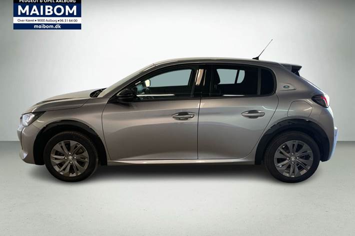Sølv Peugeot e-208 fra 2023