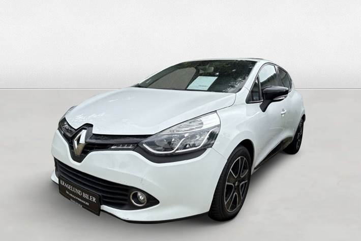 Grøn Renault Clio IV fra 2013 set udefra