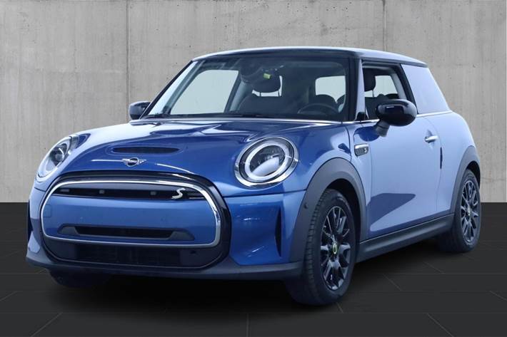 Blå Mini Cooper SE fra 2023