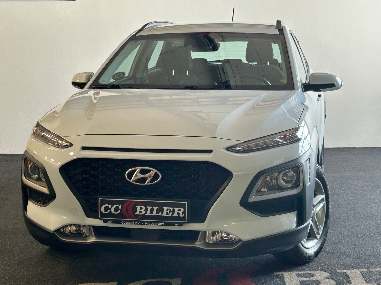 Hvid Hyundai Kona fra 2021