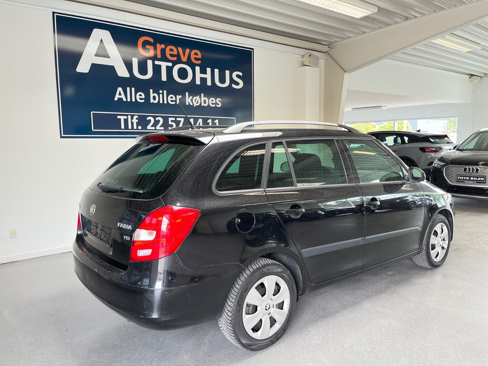Sort Skoda Fabia fra 2013