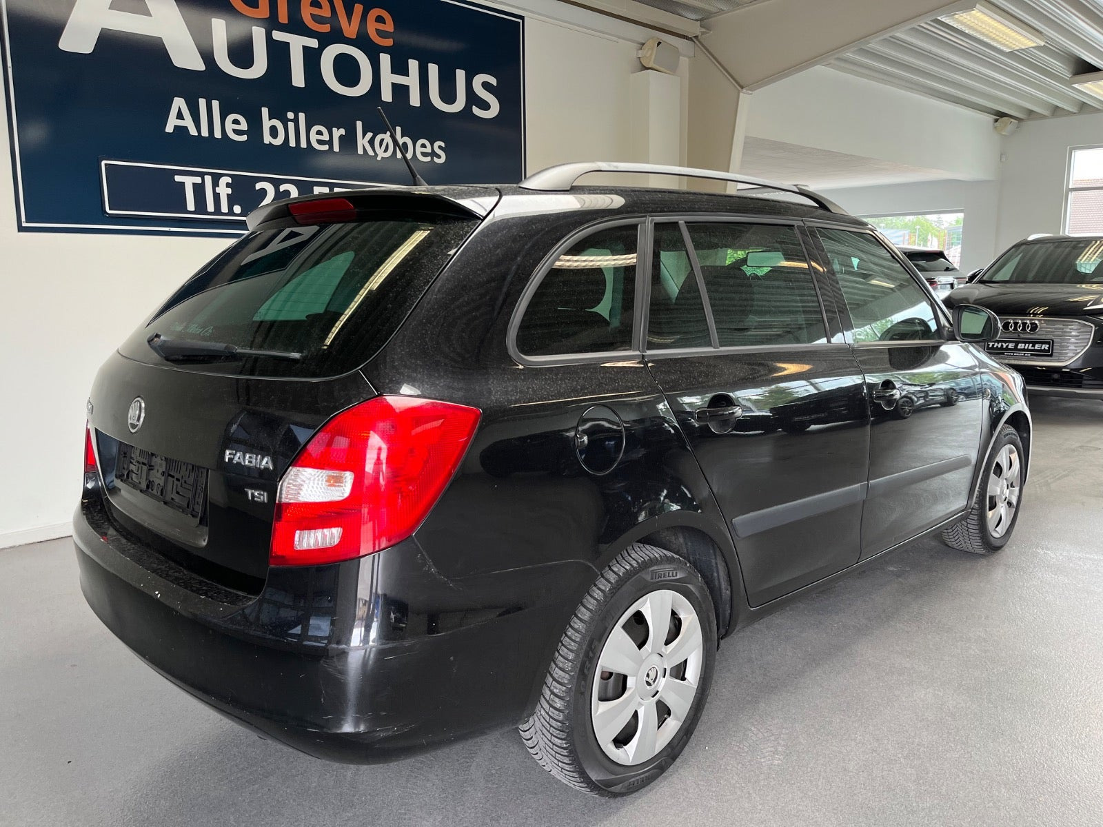 Sort Skoda Fabia fra 2013