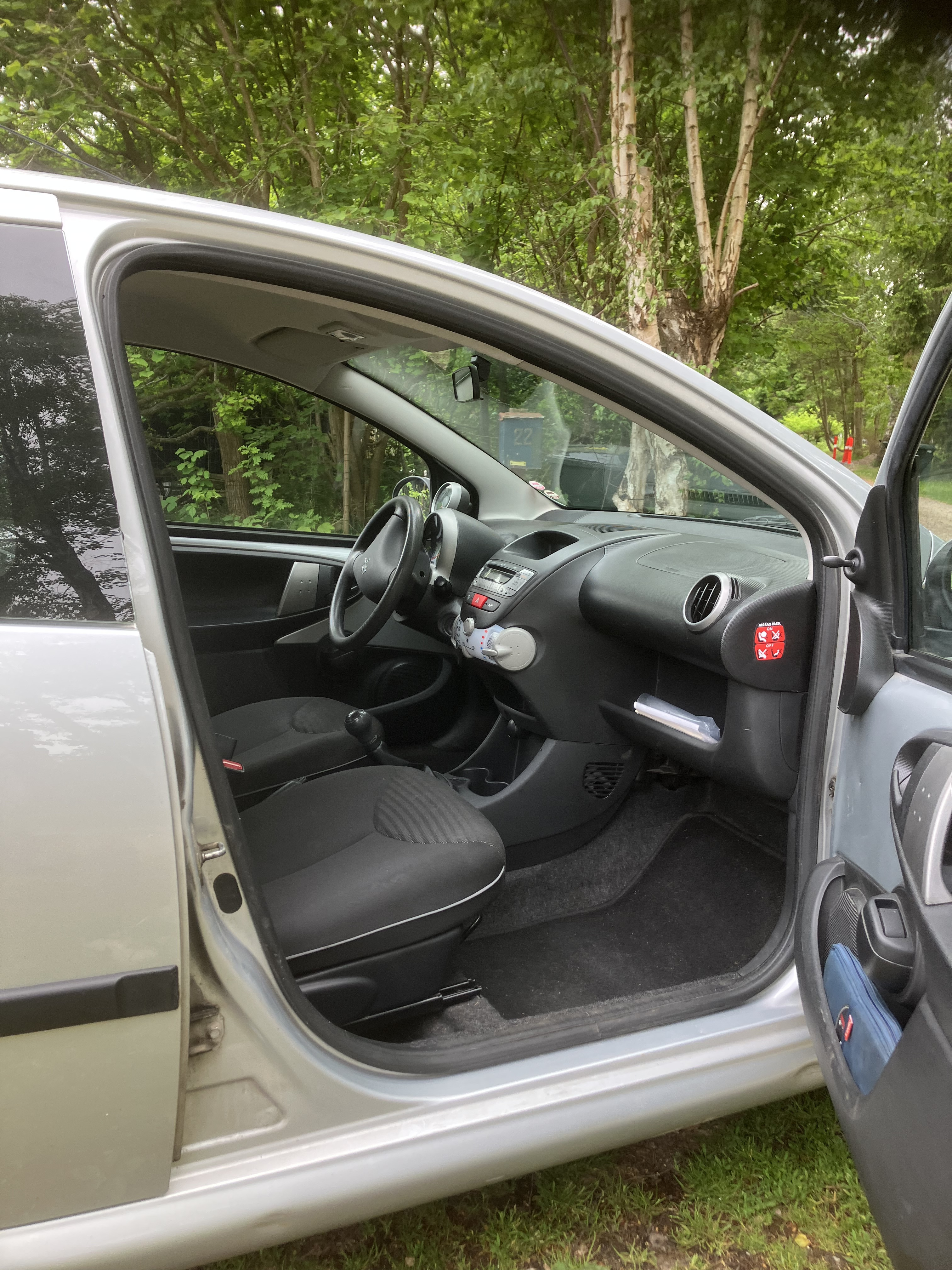 Grå Peugeot 107 fra 2013