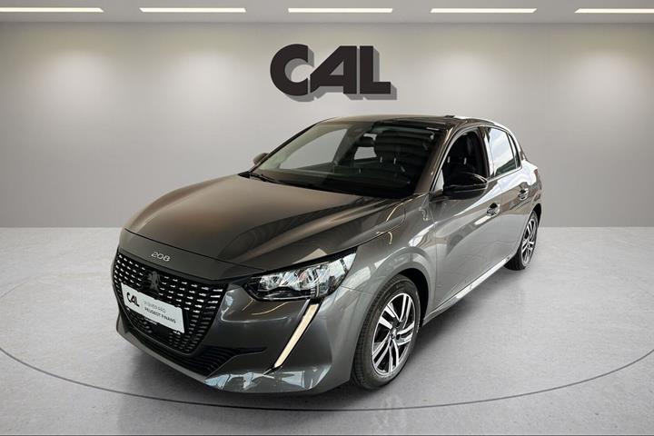 Grå Peugeot 208 fra 2023 set udefra