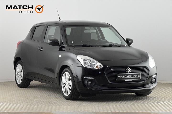 Sort Suzuki Swift fra 2017 set udefra