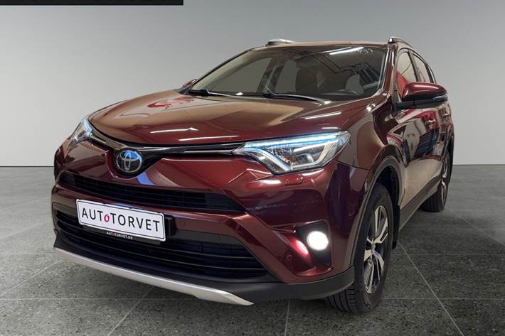 Rød Toyota RAV4 fra 2016