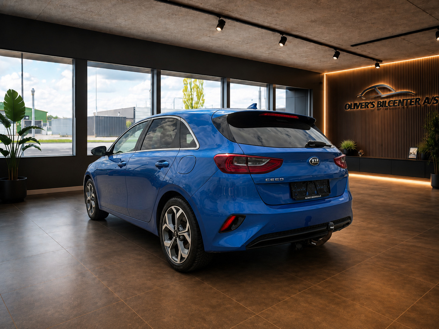 Blå Kia Ceed fra 2019